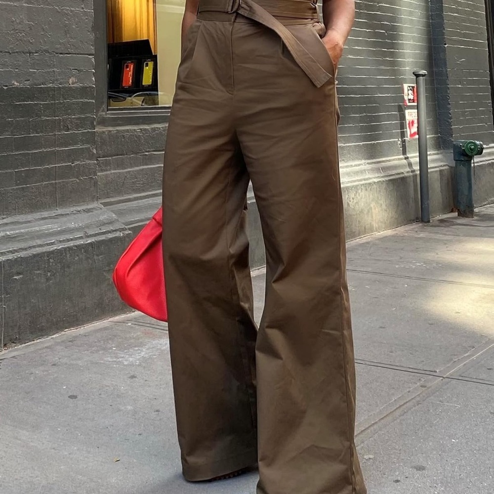 Amazon Essentials Brown Wide Leg Pants